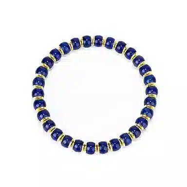 钰澜文玩 界守战甲系列-「金盾·玄冰」原创设计师-蓝靛泥古法供色#好运 菩提根 手串 男女同款情侣款