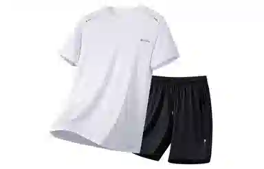 王者荣耀 标语款 大码冰丝薄款凉感纯色速干健身训练瑜伽篮球跑步速干网眼透气百搭基础款圆领五分裤休闲运动套装 男女同款