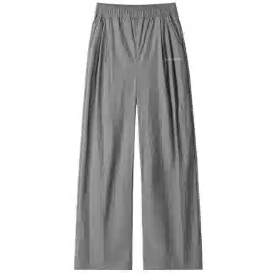 大卫贝肯 纯色简约基础款品牌山本褶皱垂感亲肤薄款透气柔软遛弯裤拖地长款睡裤 男女同款