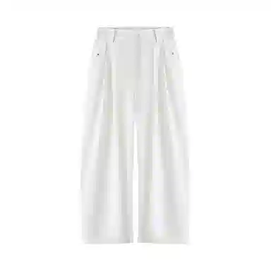 大卫贝肯 美式复古高街韩系痞帅基础款小众高级感设计时尚潮流个性日常宽松直筒垂感百搭凉感弯刀西装裤 男女同款