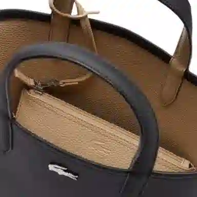Lacoste Anna Tote Bag Black Khaki