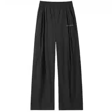 大卫贝肯 纯色简约基础款品牌山本褶皱垂感亲肤薄款透气柔软遛弯裤拖地长款睡裤 男女同款