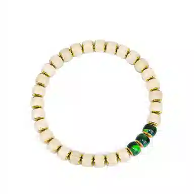 钰澜文玩 龙虎山界守战甲系列-「金盾」原创设计款-玉化料镶嵌-碧潮#好运 菩提根 手串 男女同款情侣款