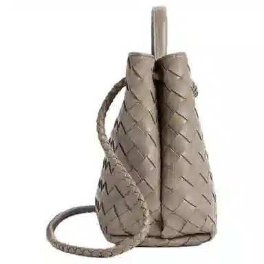 Bottega Veneta Intrecciato Small Shoulder Bag Limestone