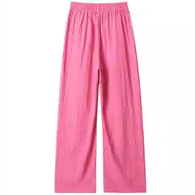 大卫贝肯 纯色简约基础款品牌山本褶皱垂感亲肤薄款透气柔软遛弯裤拖地长款睡裤 男女同款