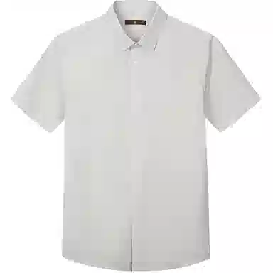 才子 时尚舒适百搭简约修身正装通勤短袖衬衫 男款