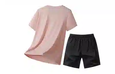 王者荣耀 冰丝薄款大码凉感基础款纯色健身训练瑜伽篮球跑步速干网眼透气百搭圆领短袖五分裤休闲运动套装 男女同款