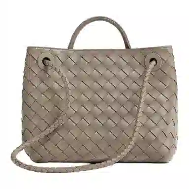 Bottega Veneta Intrecciato Small Shoulder Bag Limestone