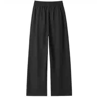 大卫贝肯 纯色简约基础款品牌山本褶皱垂感亲肤薄款透气柔软遛弯裤拖地长款睡裤 男女同款