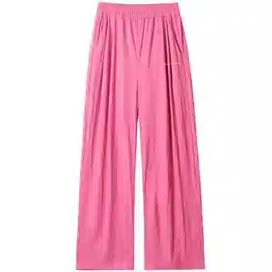 大卫贝肯 纯色简约基础款品牌山本褶皱垂感亲肤薄款透气柔软遛弯裤拖地长款睡裤 男女同款