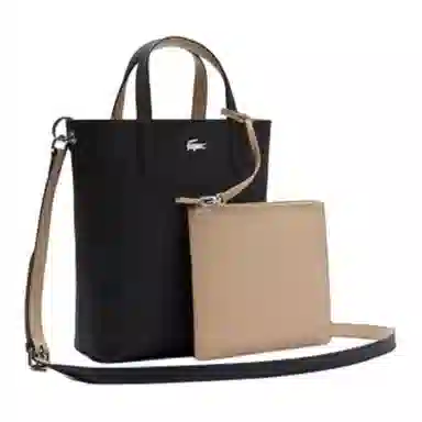 Lacoste Anna Tote Bag Black Khaki