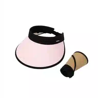 艾佳微 简约时尚可折叠夏季草帽防紫外线太阳帽遮脸 空顶帽 草编 防晒帽 女款