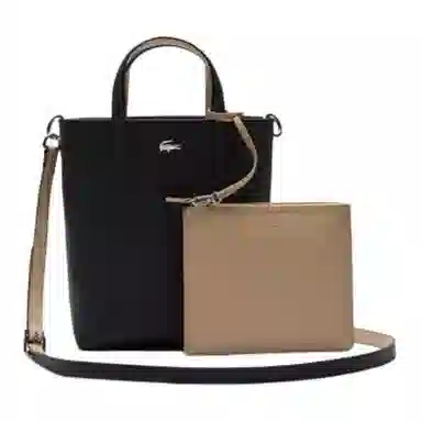 Lacoste Anna Tote Bag Black Khaki
