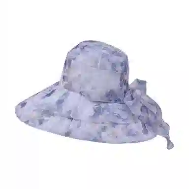 艾佳微 户外出游透气 时尚蝴蝶结 优雅气质 聚酯纤维 防晒帽 女款