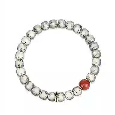 钰澜文玩 正宗海南毛感料留白+老型隔珠搭配款#好运 星月菩提 手串 男女同款情侣款