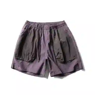 赞仕 户外速干防水拼色宽松轻薄透气机能五分工装短裤 男款