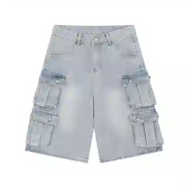 花蔓色 宽松休闲百搭牛仔短裤 女款