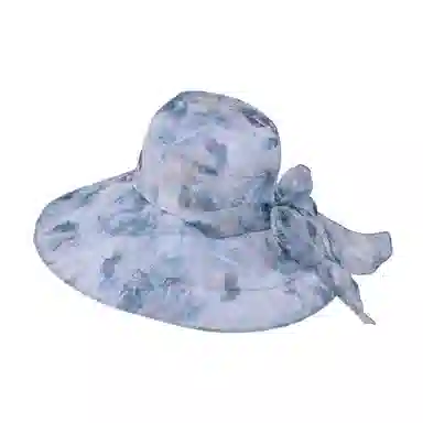 艾佳微 户外出游透气 时尚蝴蝶结 优雅气质 聚酯纤维 防晒帽 女款