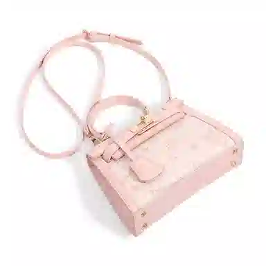 CLEVER&KETCH Embossed PU Tote Bag Pink Ivory