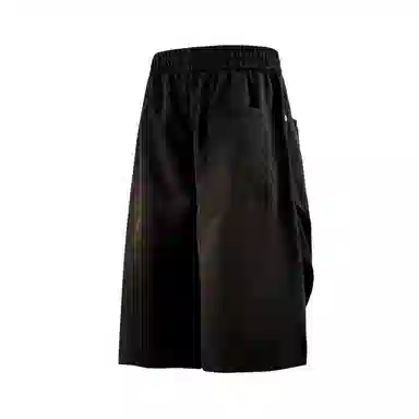 兰缪 美式复古日系简约纯色高街风基础款潮流运动舒适宽松清爽透气百搭柔软亲肤系带七分裤休闲短裤 男女同款