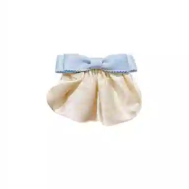 水中玉 法式温柔缎面褶皱蝴蝶结发卡后脑勺高级感夹子扎发发饰 合金 发夹 女款