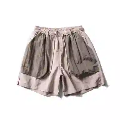 赞仕 户外速干防水拼色宽松轻薄透气机能五分工装短裤 男款