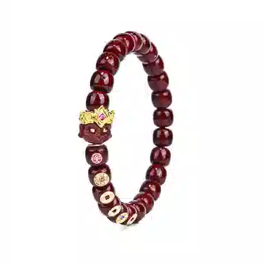 钰澜文玩 财神降瑞镶嵌单圈#好运 星月菩提 手串 男女同款情侣款