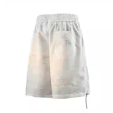 兰缪 美式复古日系简约高街风潮流基础款日常通勤山系户外运动舒适宽松清爽透气百搭柔软亲肤纯色垂感直筒系带休闲短裤 男女同款