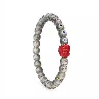 钰澜文玩 黄财呆搭配款毛感料镶嵌#好运 星月菩提 手串 男女同款情侣款