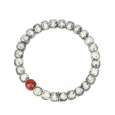 钰澜文玩 正宗海南毛感料留白+老型隔珠搭配款#好运 星月菩提 手串 男女同款情侣款