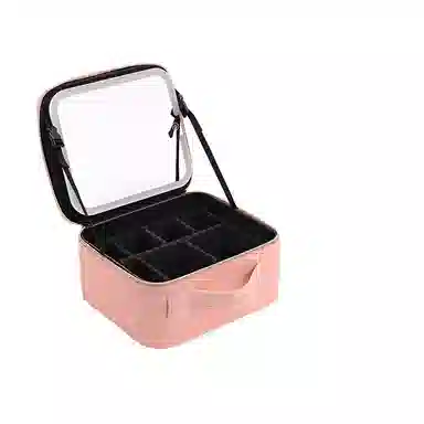 未来枫情 带灯带镜子可拆卸隔板化妆包 收纳