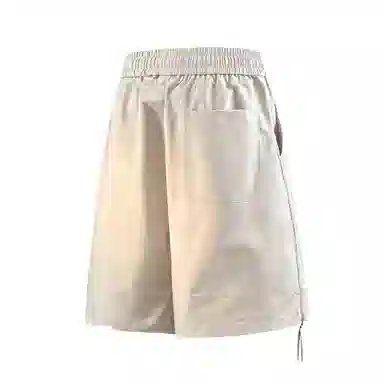 兰缪 美式复古日系简约高街风潮流基础款日常通勤山系户外运动舒适宽松清爽透气百搭柔软亲肤纯色垂感直筒系带休闲短裤 男女同款