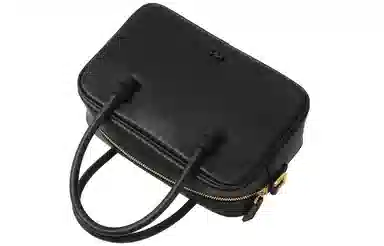 妙迪 小众设计时尚百搭精致少女上班通勤植鞣皮保龄球包学院风波士顿枕头包 牛皮 手提单肩斜挎包 常规 女款 奶昔白/曜石黑