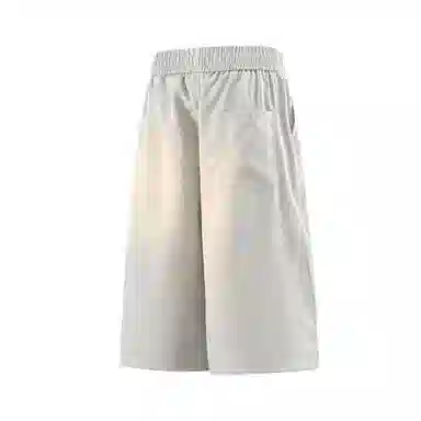 兰缪 美式复古日系简约高街风潮流基础款山系户外日常通勤运动舒适宽松清爽透气百搭柔软亲肤直筒垂感系带七分休闲短裤 男女同款