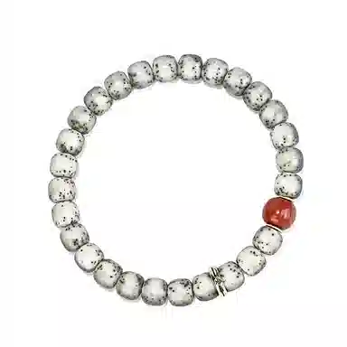 钰澜文玩 正宗海南毛感料留白+老型隔珠搭配款#好运 星月菩提 手串 男女同款情侣款