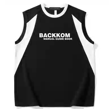 大卫贝肯 宽松舒适透气无性别无袖坎肩休闲宽松舒适圆领美式高街背心 男女同款