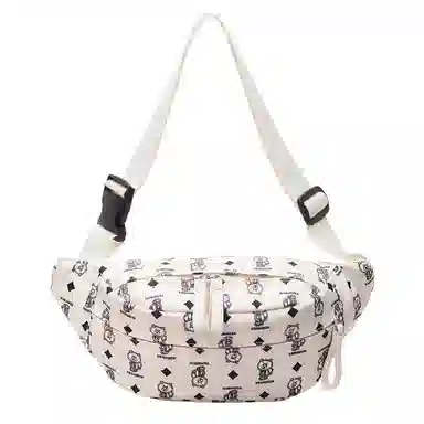 垣途者 日常通勤时尚高级感满印花 布 单肩斜挎包腰包 常规 男女同款情侣款 多色