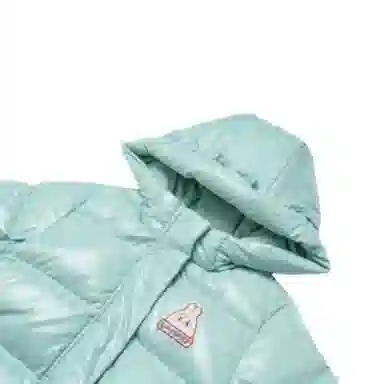 李宁儿童 运动生活系列 纯色拉链连帽长袖羽绒服 儿童款 湖灰蓝