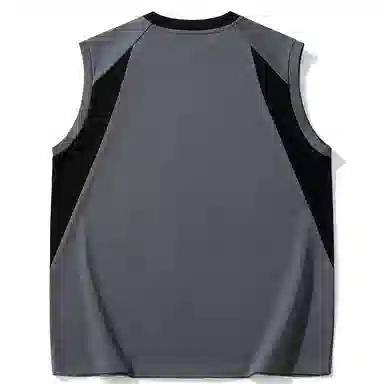 大卫贝肯 宽松舒适透气无性别无袖坎肩休闲宽松舒适圆领美式高街背心 男女同款