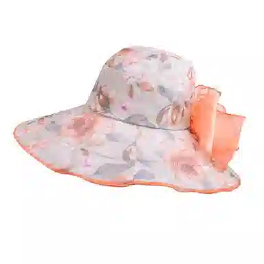 艾佳微 夏季加宽大帽檐遮阳帽户外海边沙滩防晒太阳帽透气舒适简约 涤纶 渔夫帽 女款