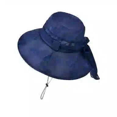 艾佳微 夏季加宽大帽檐遮阳帽户外海边沙滩防晒太阳帽透气舒适简约 涤纶 渔夫帽 女款