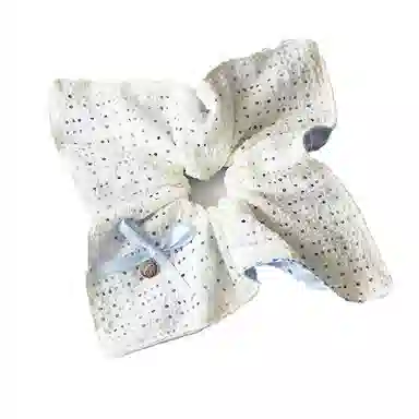 希铃 法式蝴蝶结格纹 布艺 发圈 女款