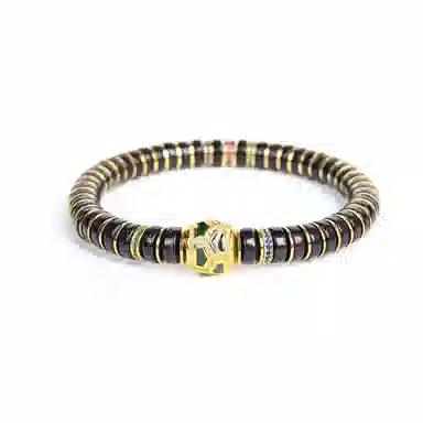 天纵 招财纳福富甲天下富贵吉祥诸事顺利好运黑金转运文玩 椰蒂 手串 男女同款情侣款