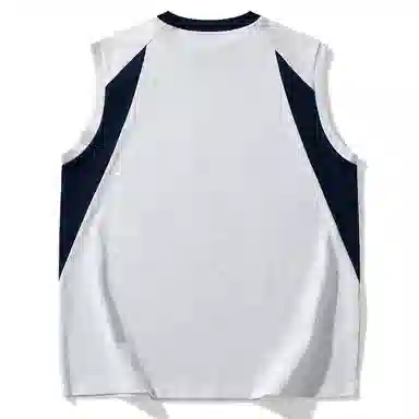 大卫贝肯 宽松舒适透气无性别无袖坎肩休闲宽松舒适圆领美式高街背心 男女同款