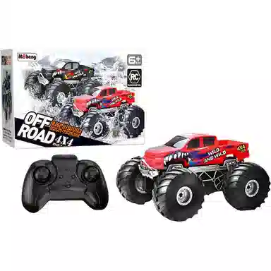 安可托 水陆两栖漂移可喷水四驱越野车 双排水喷射 防撞外壳 防水电机 遥控玩具