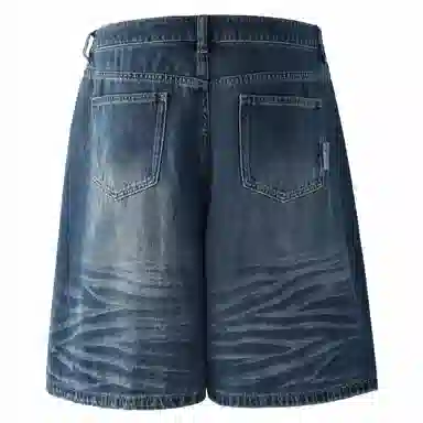 BJHG Star Print Denim Shorts