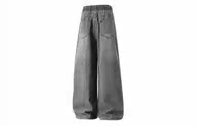 大卫贝肯 夏季冰丝男透气薄款美式高街百搭水洗慵懒风宽松直筒牛仔裤 男女同款