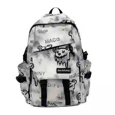 垣途者 潮牌涂鸦小怪兽初高中大学百搭 尼龙 双肩包 男女同款情侣款 多色