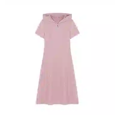 潞优野 休闲显瘦中长裙遮肚子显瘦短袖连衣裙 女款