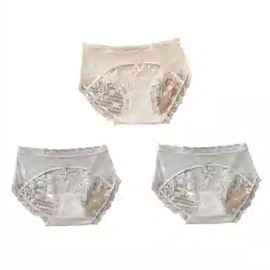 莫代尔 肤性感甜美半透明纯色中腰内裤 女款